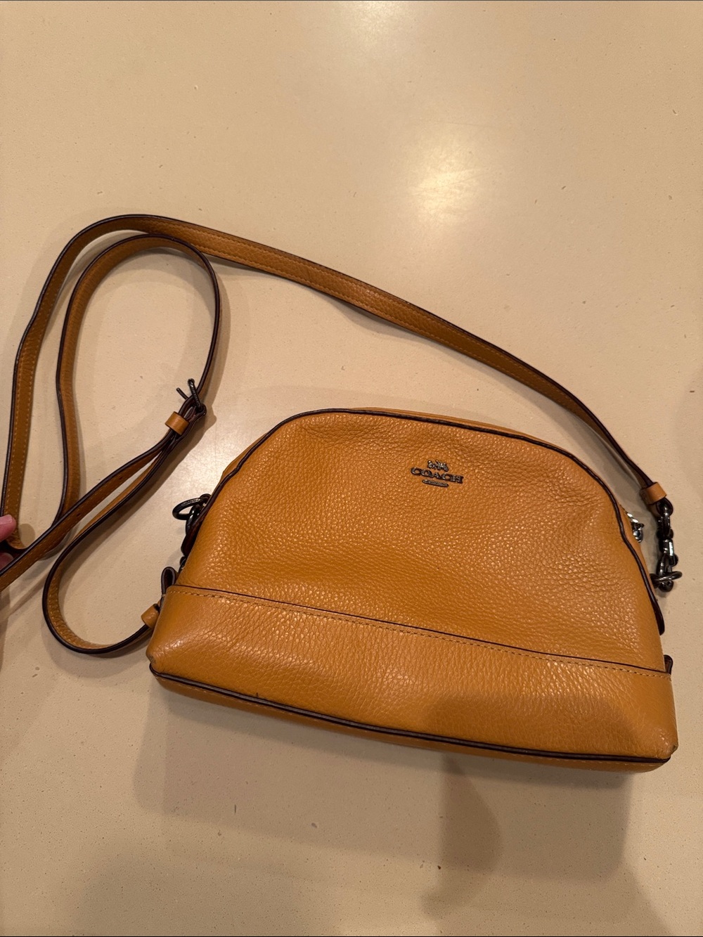 Coach Dome Pebbled Leather Crossbody